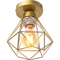 Modern Vintage Ceiling Lights Ø16CM Metal Ceiling Light, Minimalist Chandelier Retro Gold Indoor Ceiling Light For Hallway Living Room