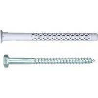 50 Chevilles Universelles Longues - Ã extension - vis tête hexagonale acier - diamètre 10 mm - Longueur 120 mm - Diamètre 10 mm