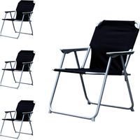 4 Stück Garten / Campingstuhl Oxfort Schwarz -DPO2600S-4