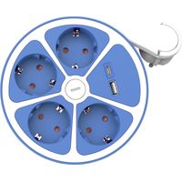 Roline 19.07.2341 Steckdosenleiste Weiß-Blau CEE-Stecker 1 St.