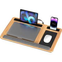 Jiubiaz Coussin pour ordinateur portable avec tapis de souris