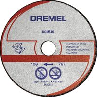 Dremel DSM510 2615S510JB Trennscheibe gerade 77 mm 3 St. Aluminium, Kupfer, Gusseisen, Plexiglas, Vi