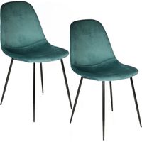 Lot de 2 chaises en velours design scandinave GIULIA