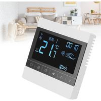 Thermostat Intelligent pour Ventiloconvecteur, Contrôleur de Température AC 220V avec Écran LCD