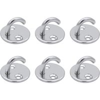 6 Pièces Crochet de Plafond M5 Crochet Ouverts Rend Ancre de Plaque Œil Acier Inoxydable Crochet de œil Plaque pour Suspendre Plante Ventilateur de Plafond Moustiquaire Une Lanterne