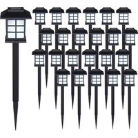 MONZANA® Set de 6/12/18/24 lampes solaires piquet pour jardin 8h autonomie lumière extérieur LED interrupteur crépusculaire Set de 24