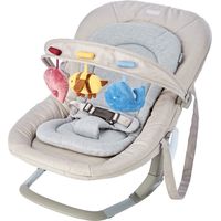 Inglesina Relax Lounge Butter, Balançoire inclinable 3 positions, Boîte à musique 3 mélodies, Barre de jeux, Réducteur inclus, 0-9 Kg