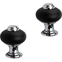 royaluxe-2 pièces Noir Vintage Boutons de Portes Placards poignées de portes Cabinet Tiroir Poignées Meuble Portes pour Placards Cuisine Tire Boutons Armoire Monotrou