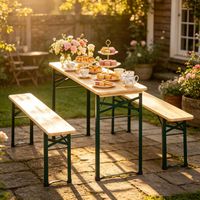 Ensemble de mobilier de réception confortable, ensemble de mobilier de jardin, ensemble de mobilier de terrasse, table et banc pliants