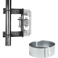Cerclage cheminée galvanisé 2 tendeurs Feuillard galvanisé 25m Fixation pour mâts jusqu'à 3m de long et 50mm de diamètre Hdsat