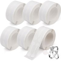 3.000 blanco prijskaartjestickers, voor ringen, oorbellen, kettingen, kleine verkoopprijskaartjes, 6 rollen, wit
