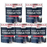 Arcane Industries – Enduit hydrofuge bitumineux pour fondations et murs enterrés – 5 x 20kg noir – Imperméabilisation béton, bois, métal