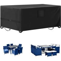 Housse Salon de Jardin Exterieur, 420D Oxford Tissu Imperméable Bâche de Meubles d'extérieur, Housse de Protection pour Mobilier Housse de Table de Jardin de Meuble de Jardin,180x120x74cm