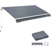 Techo de Repuesto para Toldo 2,8x2,5 m con Protección UV 50+ Impermeable para Patio Terraza Jardín Gris