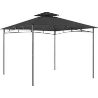 Gazebo da Giardino Gazebo da Esterno Doppio Tetto 3x3 m Grigio Scuro