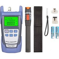 Kit d'outils pour fibre optique avec wattmètre optique, testeur de fibre optique portable de type stylo de 10 mW, testeur de fibre optique à lumière rouge