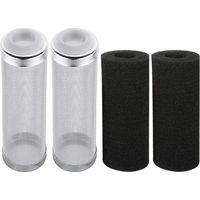 Filter protector, mesh protector, stainless steel, aquarium filter, filter inlet sponge, 16 mm, filter protector, filter protector with filter sponge for small fish, shrimp (4 pieces)