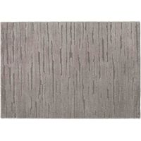 Tapis rectangulaire à poils ras motif uni gris 160 x 230 cm