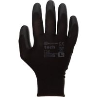 Gants industriel polyester et couche latex Noir taille L Mercator 12 paires