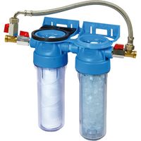 Apic – Filtre sous évier double anti-tartre – Filtration 5 microns – Kit by-pass inclus – Protection contre l'entartrage et corrosion
