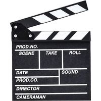 Clap de cinéma en bois noir (1 pièce) - Accessoire photo-20X19.7CM-Black