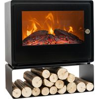 Chimenea eléctrica de suelo con estante 2000 W