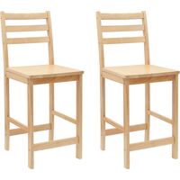vidaXL Dining Chairs 2 pcs Natural 40 x 47.5 x 99.5 cm