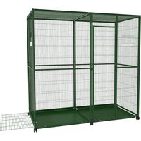 Volière intérieure pour petits oiseaux – 2m² sur roulettes – Hauteur 200 cm – Maille verticale en acier – Accès facile avec porte – Imor