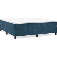 Maison Exclusive - Cama box spring con colchón terciopelo azul os