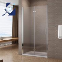 Faltbare Duschtür 95x197cm, Nischentür Dusche 6 mm ESG Sicherheitsglas mit NANO Beschichtung und Lotuseffekt