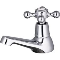 Robinet mitigeur de lave-mains en laiton – Finition nickel brossé – Hauteur sous bec 13 cm – Norme ACS – Installation facile