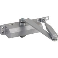 Groom – Ferme-porte standard argent Force 3 – Pour porte jusqu'à 60 kg – Système à pignon crémaillère – Norme 1154