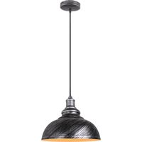Vintage Ceiling Pendant Light Metal Hanging Lamp Adjustable Chandelier Ø29CM - Silver Grey