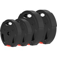 Set 4 disques musculation 2x5kg 2x2,5kg noir