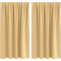 Rideaux occultants,Rideaux anti-lumière avec des rideaux Beige Polyester CFW40789