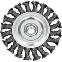 Brosse circulaire STIER Ø 115 mm, M14, 0,5 mm, torsadée, acier