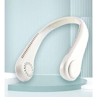 Ventilador de cuello portátil sin aspas, flujo de aire de 360°, mini ventilador eléctrico recargable por USB, ventilador personal manos libres, pequeño ventilador de refrigeración, material TPE, diseñ