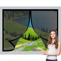 Moustiquaire Aimantée 83 x 69 cm Anti-Moustiques, Anti-Insectes, Maille Ultra-Fine, Installation Facile, Rideau Fenetre Magnétique pour Portes, Différentes Tailles, Noir