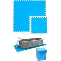 14,9 m² Stuoia di Sottofondo per Piscina - 64 Tappetini in EVA 50x50 per Esterni