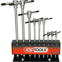 Kstools – Clés TORX à poignée en T – Lot de 9 pièces – Chrome vanadium – Finition satinée – Pour vis à tête TORX dans espaces restreints