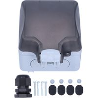 Prise électrique extérieure étanche IP66 250V 15A boîtier mural pour jardin