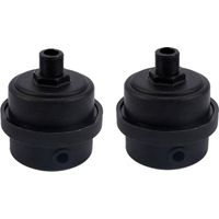 Lot de 2 filtres silencieux pour compresseur d'air en plastique avec élément filtrant 1/4" PT 12.7mm