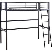 Hochbett aus Metall "Alora" - 90 x 190 cm - Schwarz
