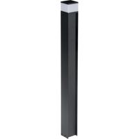 Gartenpfostenleuchte 80 cm quadratisch schwarz, austauschbare Leuchte 1xG9 11W IP44 dasten Kanlux