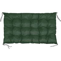 Cojín de jardín de 120x80 cm para banco de palets, impermeable, verde.