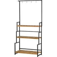 Portafiori 3 livelli ganci superiori bois sapin métal 80x36x174 cm