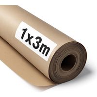 OFITURIA Carta Kraft Marrone 70 g/m² – Rotolo 1×3 m – Confezione 6 pz – Imballaggio, Pacchi, DIY – Uso Alimentare