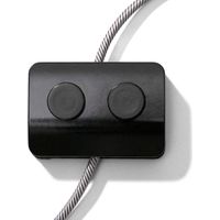 Interrupteur à pédale unipolaire noir avec double allumage – Design Achille Castiglioni – Dimensions 92x64x15 mm – Borniers traversants – Relco