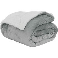 vidaXL Jeté Gris 130 x 150 cm Toison