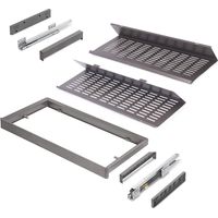 Kit di cassetto standard con finitura titanio estraibile Emuca